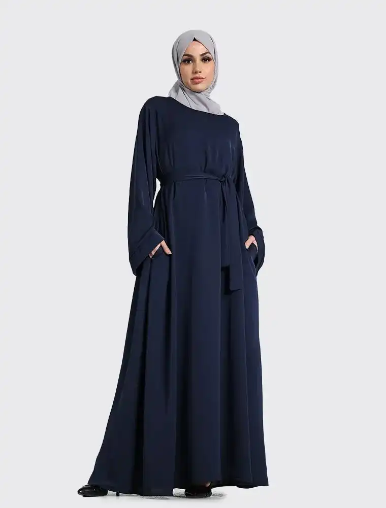 Navy Plain Abaya
